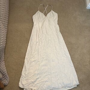 Japna Cream cross body Maxi Dress